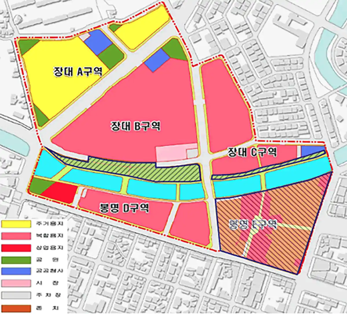 장대A,-장대B-장대C구역-위치도-지도