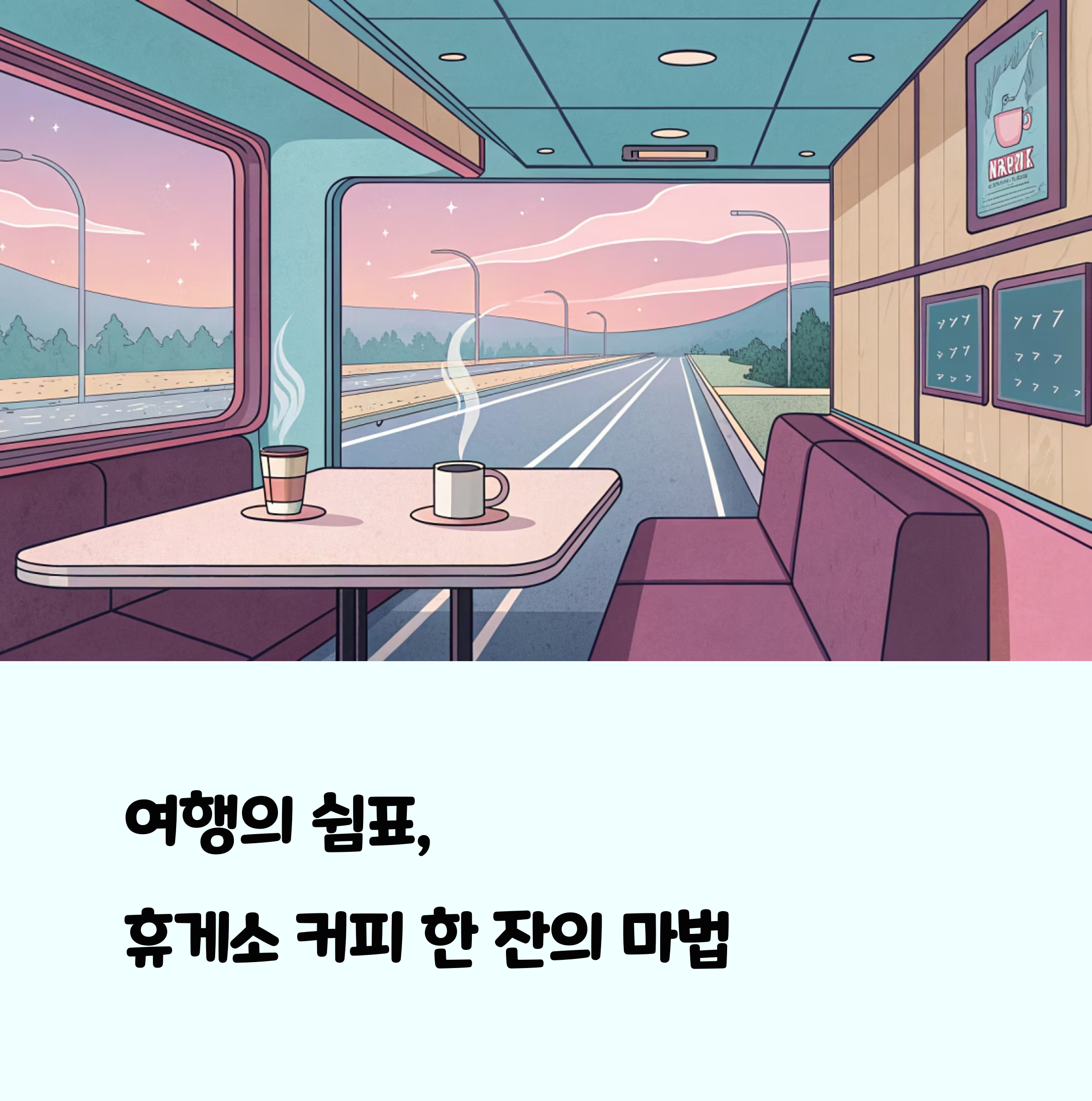 여행 중 들른 휴게소 커피한잔으로 완성되는 여정의 여유