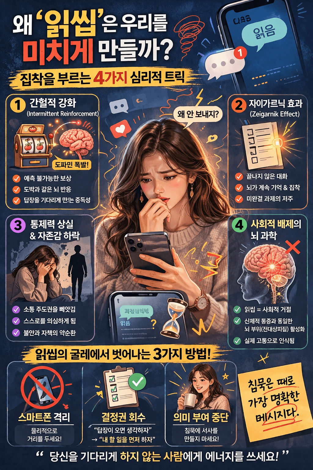 읽씹 당하면 왜 더 집착할까 뇌가 미치는 진짜 이유 4가지