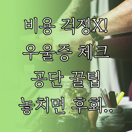 비용 걱정 없이 우울증 검사받는 법 ..