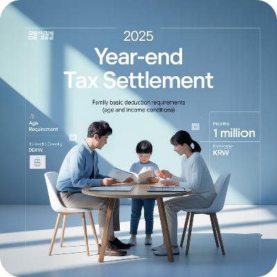2025 연말정산 부양가족 기본공제 요건 이미지