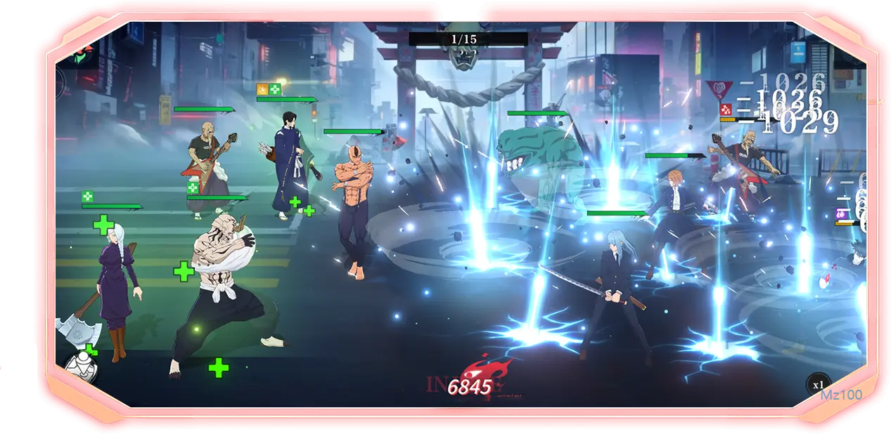 주술회전 기반 수집 RPG 턴제 게임 주술 대모험