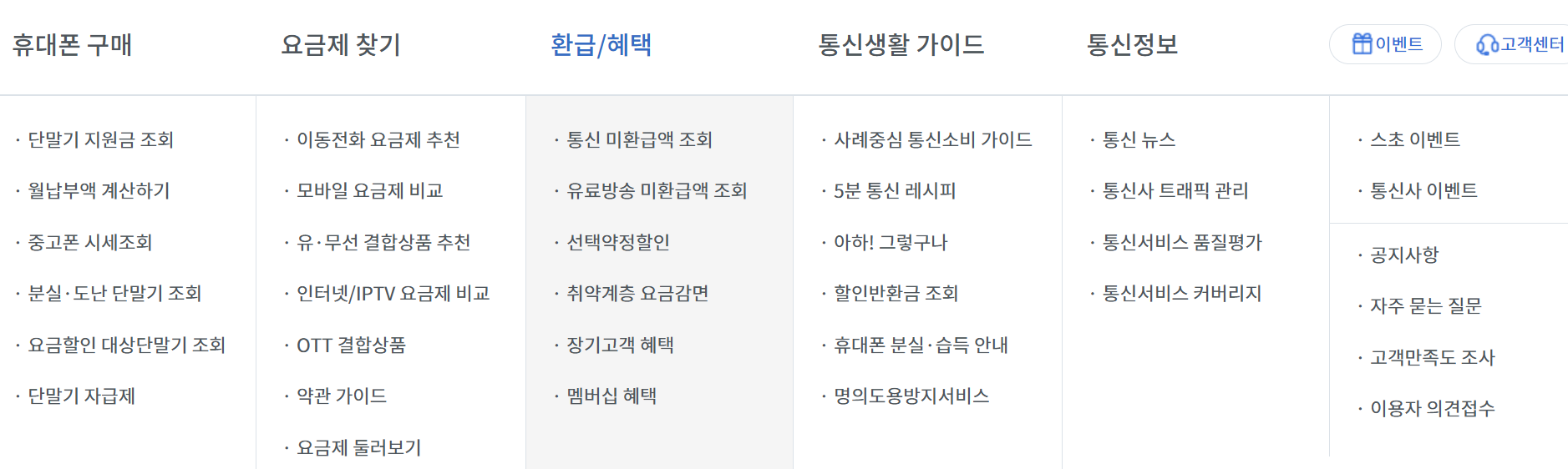 2025년 통신비 환급금 조회 방법