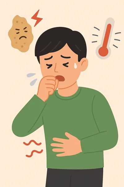식중독 증상 일러스트