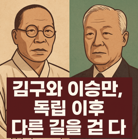 김구와 이승만 독립 이후 다른 길을 걷 다