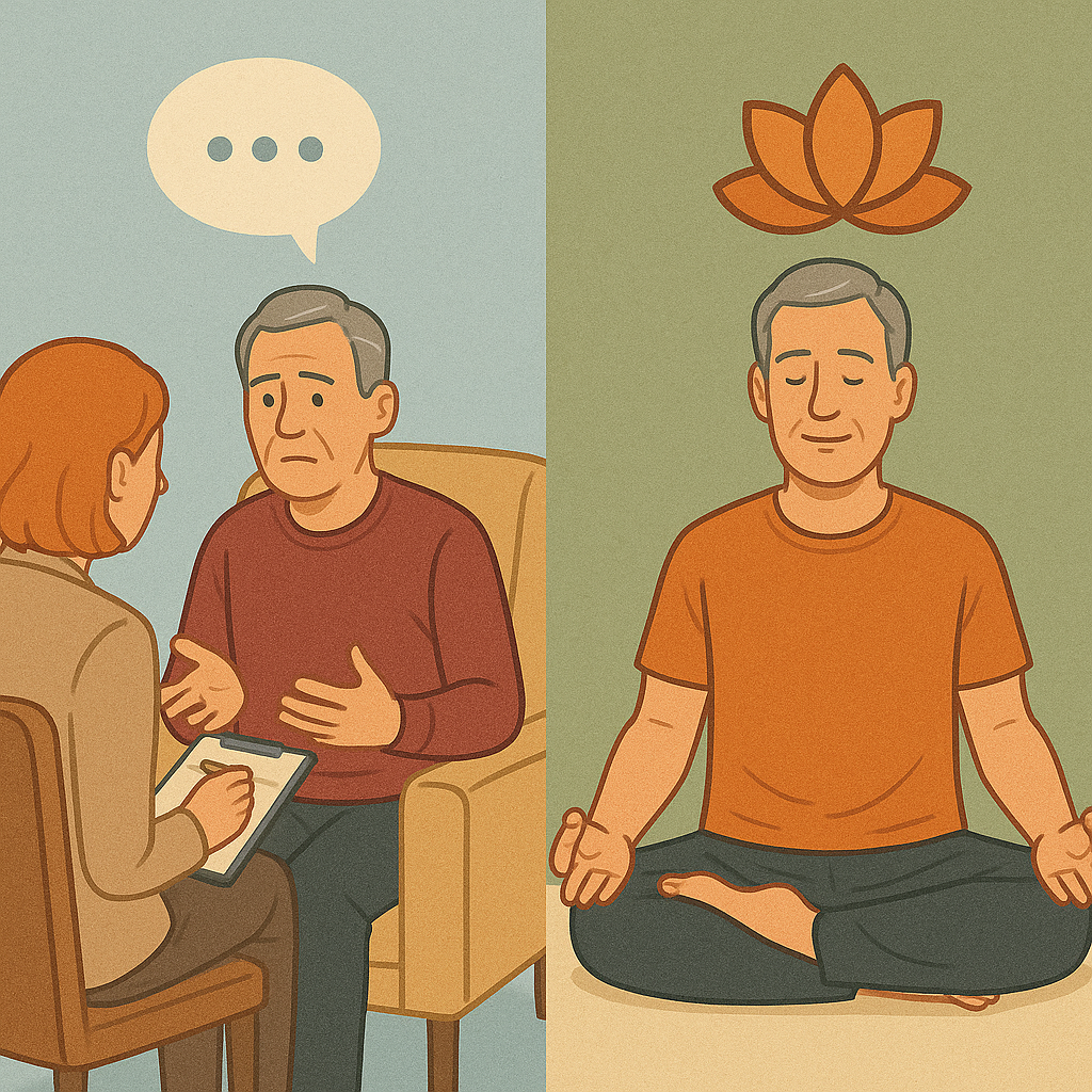 중년의 정신건강 상담과 명상법의 특징과 효과 비교