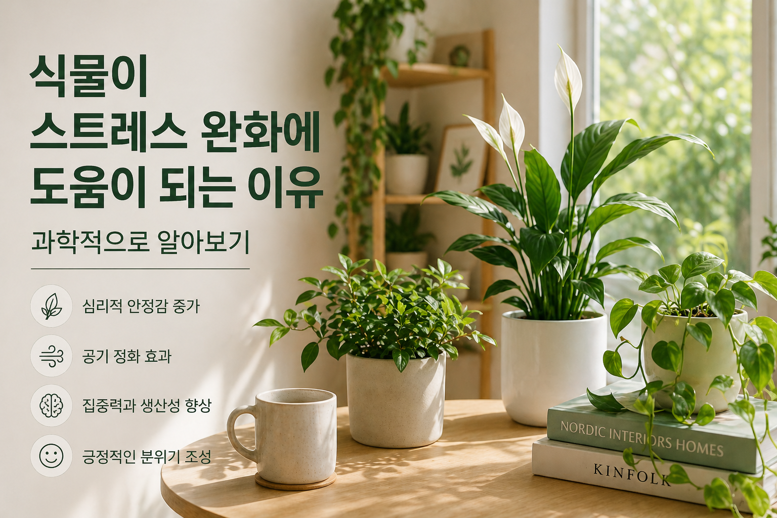 식물이 스트레스 완화에 도움이 되는 이유