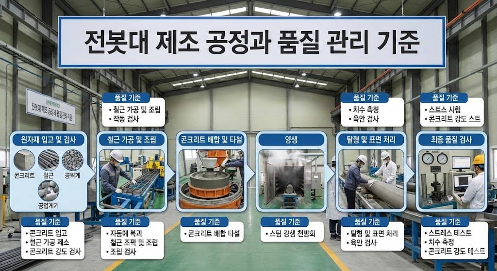 전봇대 수명과 내구성을 결정하는 소재 기술