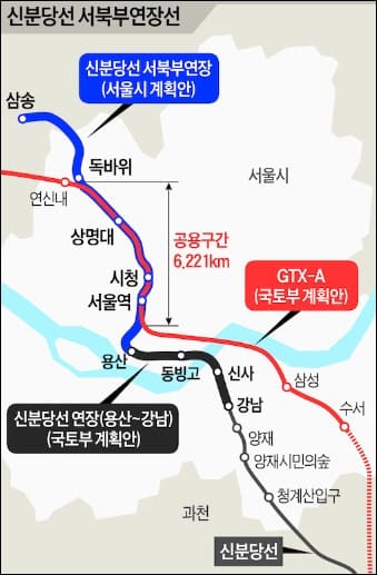 신분당선 서북부 연장도