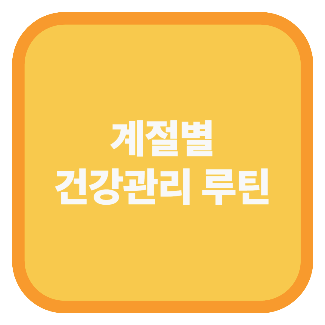 계절별 건강관리 루틴