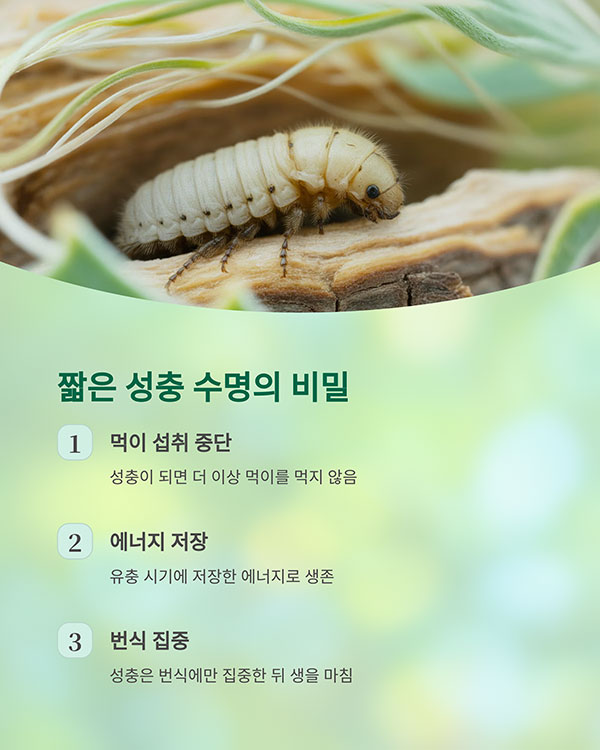 왜 성충 수명이 짧은가요?