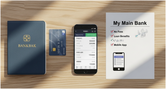 은행, 카드, 핸드폰 이미지