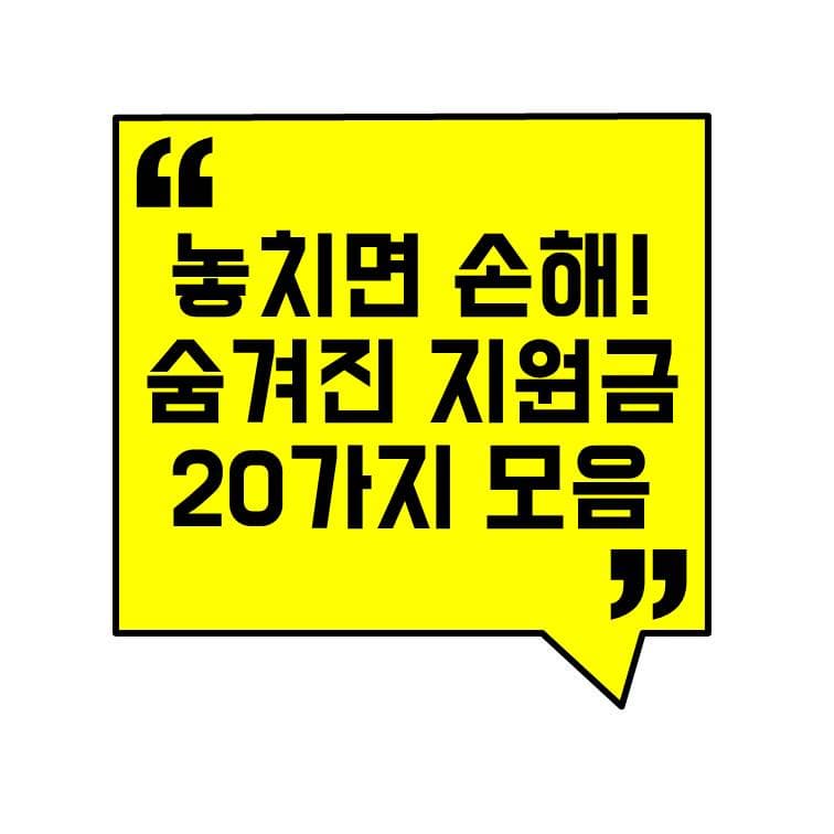지금 신청 가능한 숨겨진 지원 제도 20가지 – 생활비·주거비·육아까지 정리