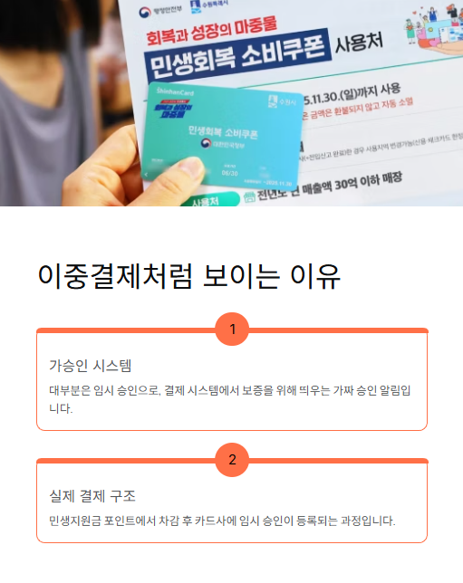 이중 결제처럼 보이는 이유