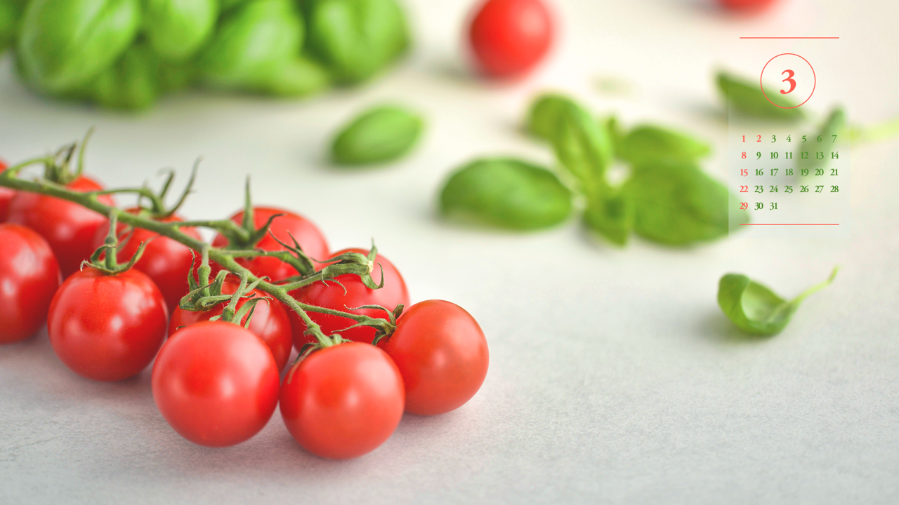 11 방울토마토 A - 2026년3월 달력배경화면