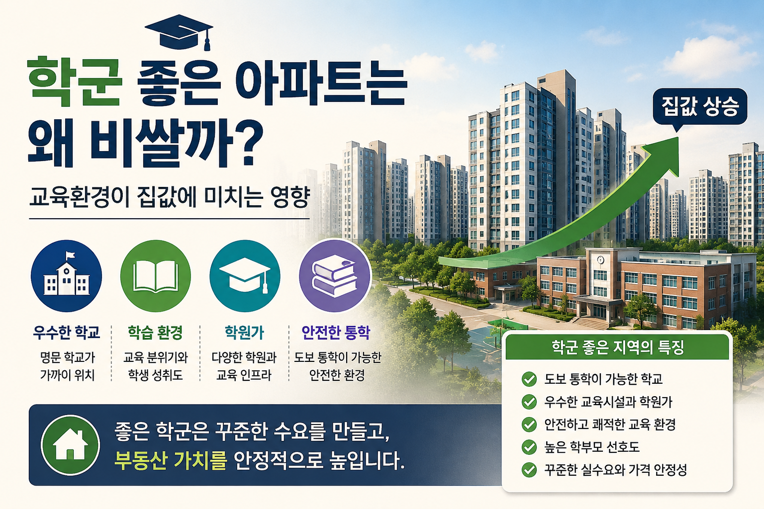 학군 좋은 아파트는 왜 비쌀까? 교육환경이 집값에 미치는 영향