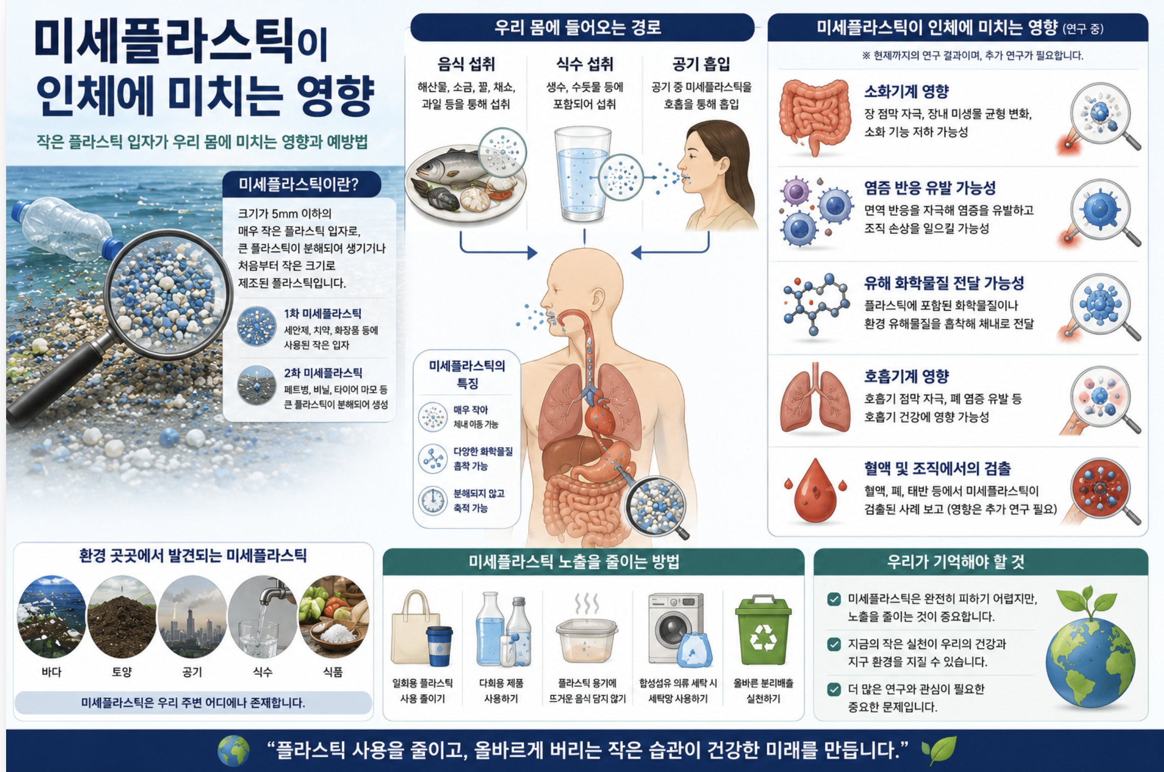 미세플라스틱이 인체에 미치는 영향은? 우리가 알아야 할 위험성과 예방법