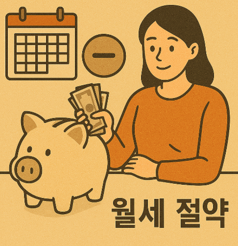 월세 절약 이미지