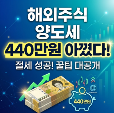 '해외주식 양도세 440만원 아꼈다' 썸네일