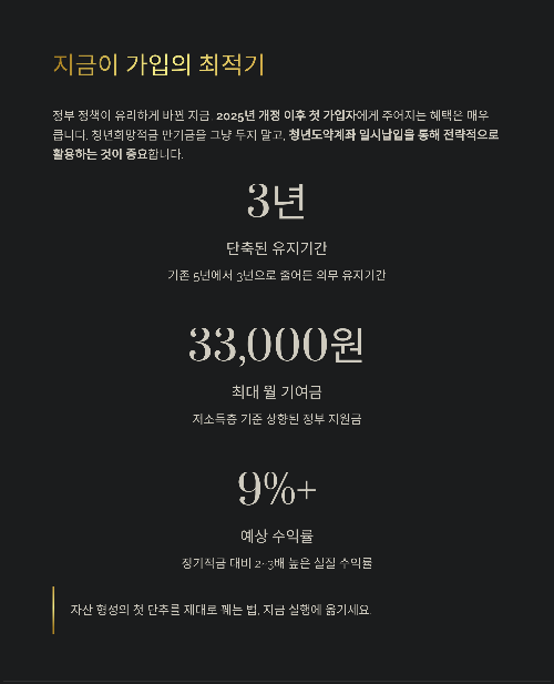 청년희망적금 만기 후 일시납입 전략, 2025년판 완전 분석