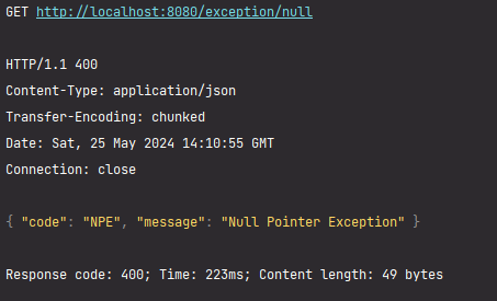 에러 발생 시 객체를 반환