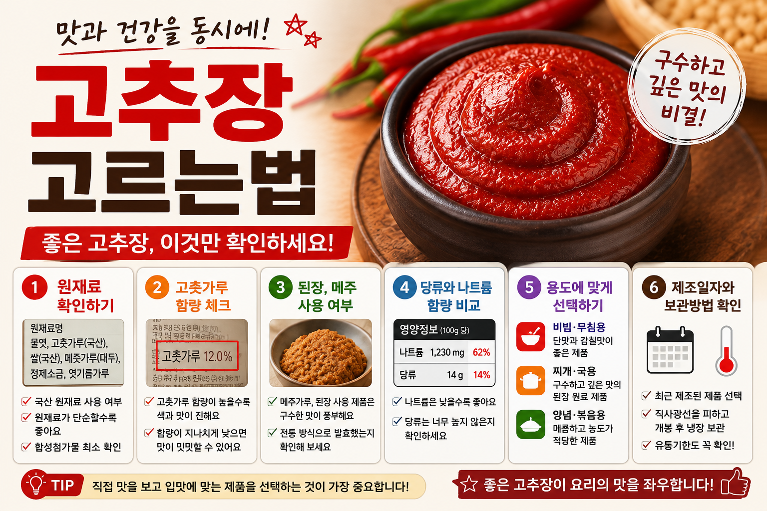 고추장 고르는 법, 맛있는 고추장을 선택하는 7가지 기준