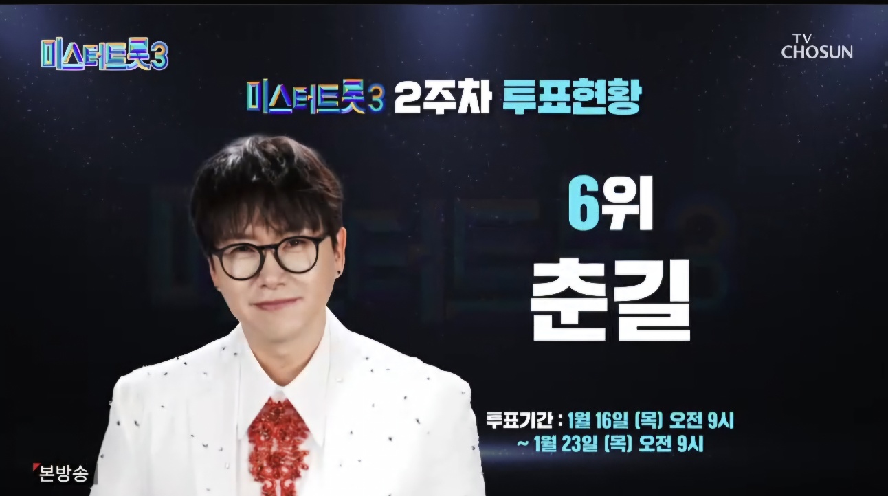 미스터트롯3 5회 2주차 대국민투표결과 순위