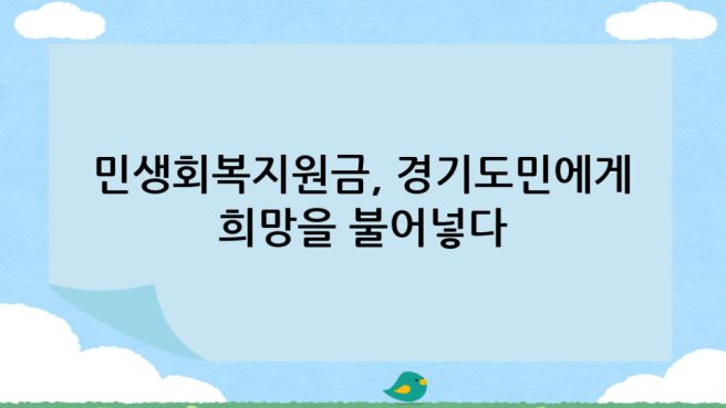 경기도 민생회복지원금에 관한 그림