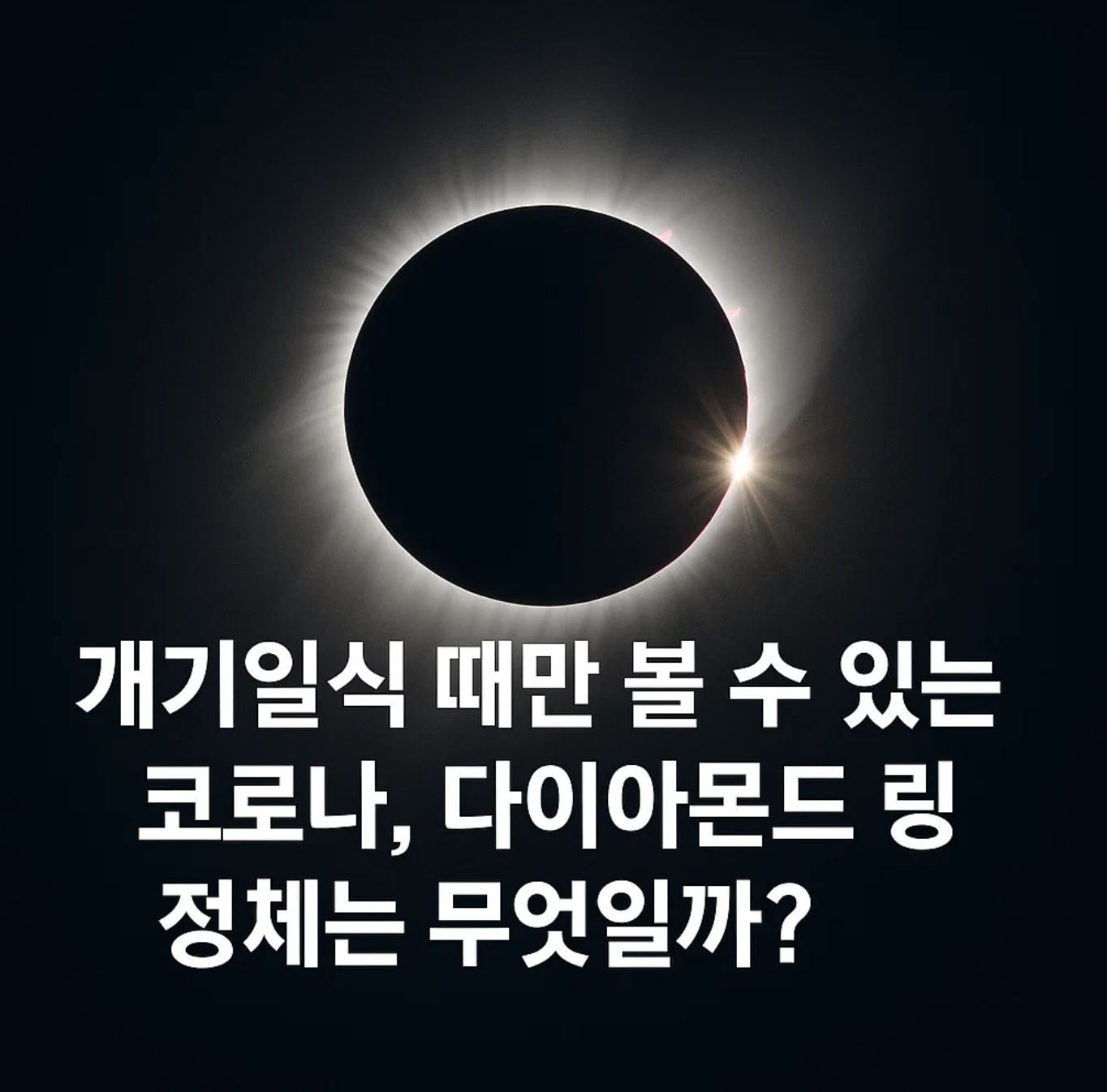 개기일식 때만 볼 수 있는 코로나, 다이아몬드 링의 정체는 무엇일까?