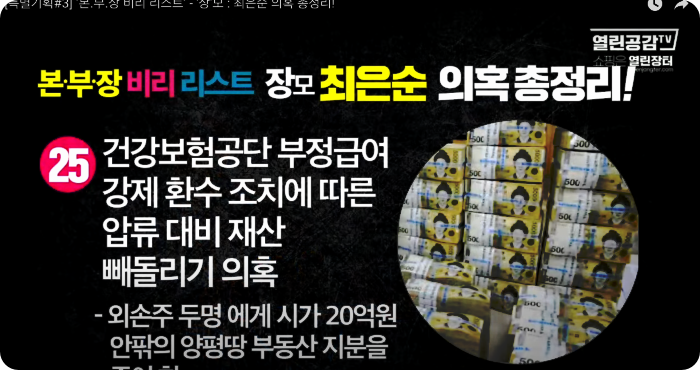 김건희 윤석열 최은순 장모 의혹 리스트 