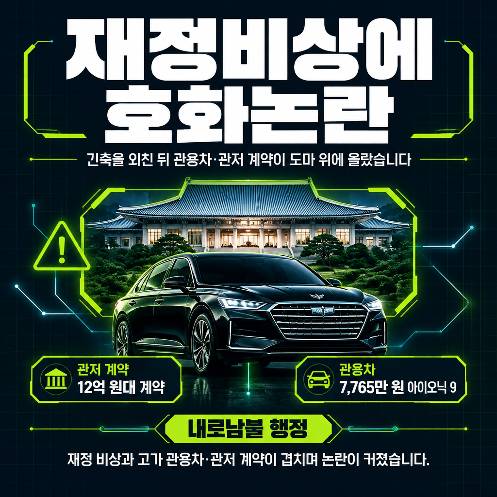 재정비상에 호화논란