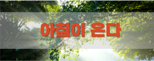 아침이 온다.
