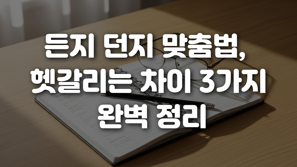 든지 던지 맞춤법 헷갈리는 차이 3가지 완벽 정리