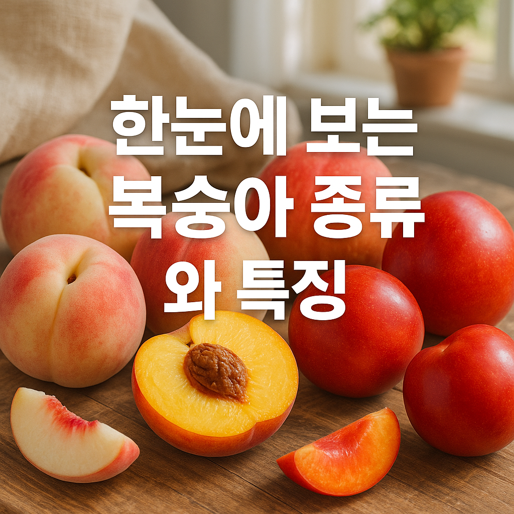 복숭아 외형과 단면