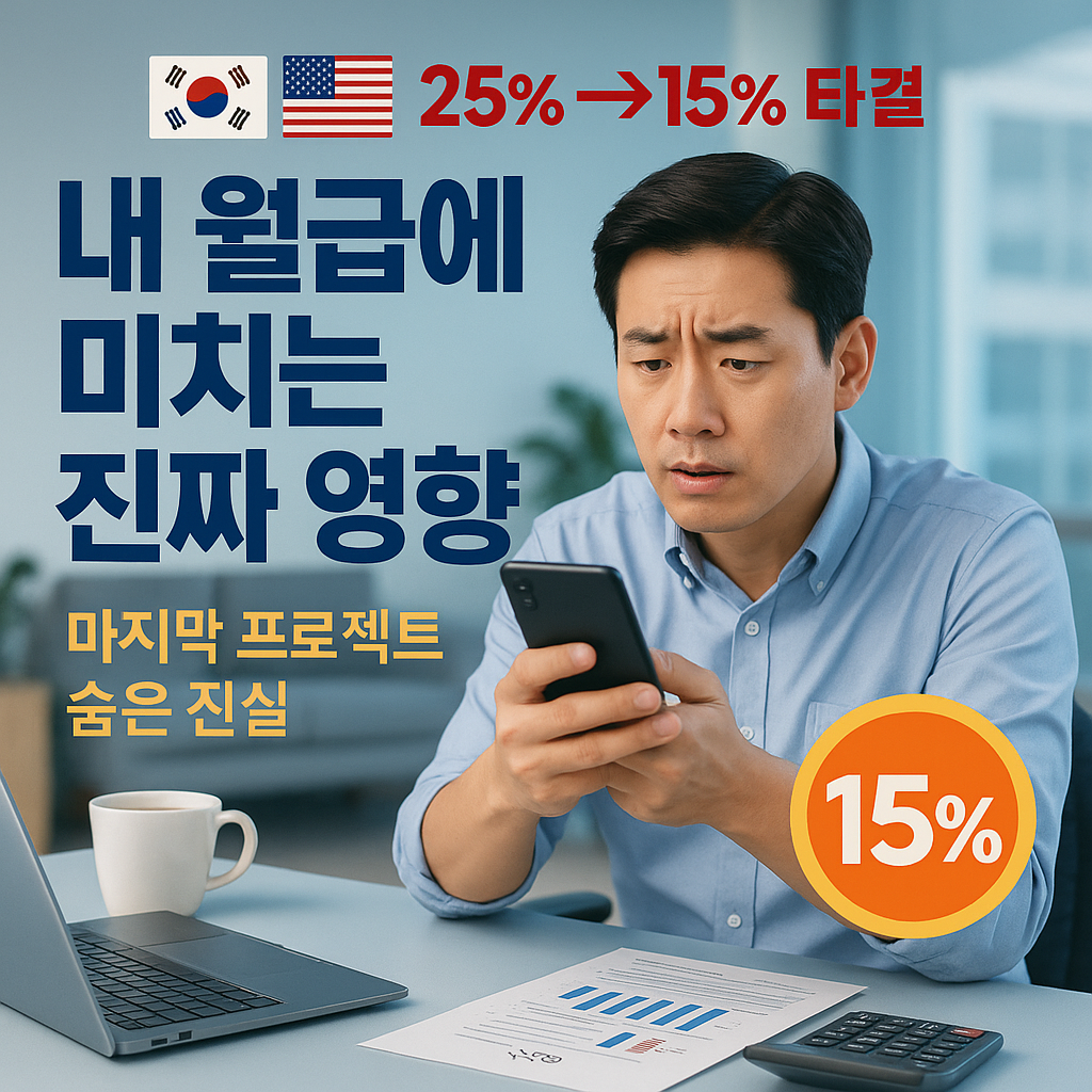 관세 15% 타결, 내 월급에 미치는 진짜 영향