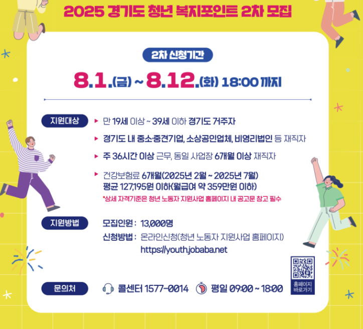 2025 경기도 청년복지포인트 2차 신청방법