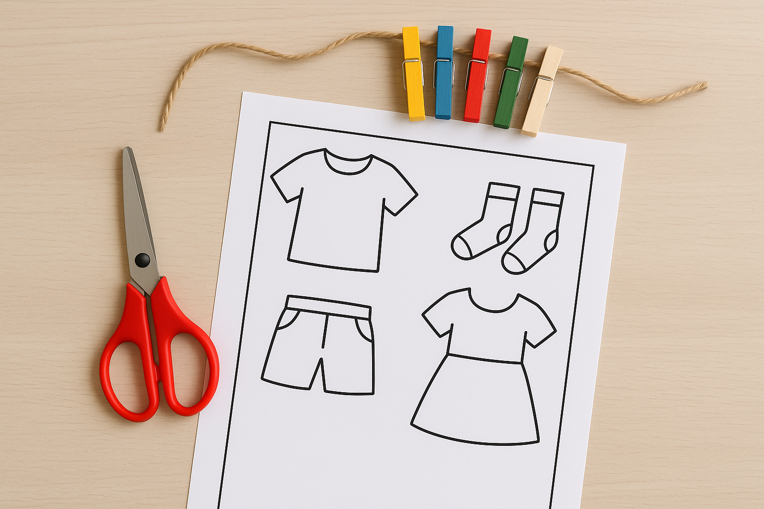 물 없이 빨래 놀이 활동지 만들기