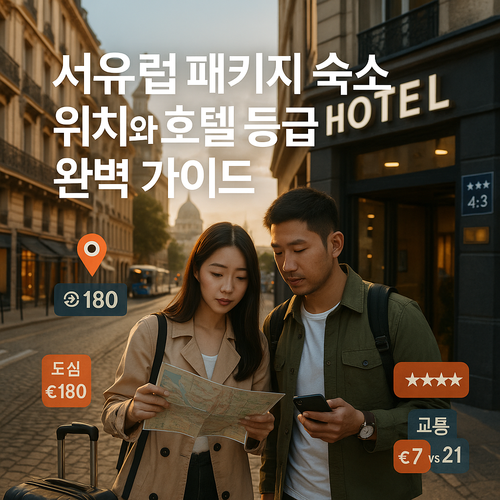 서유럽 패키지 숙소 위치와 호텔 등급 완벽 가이드