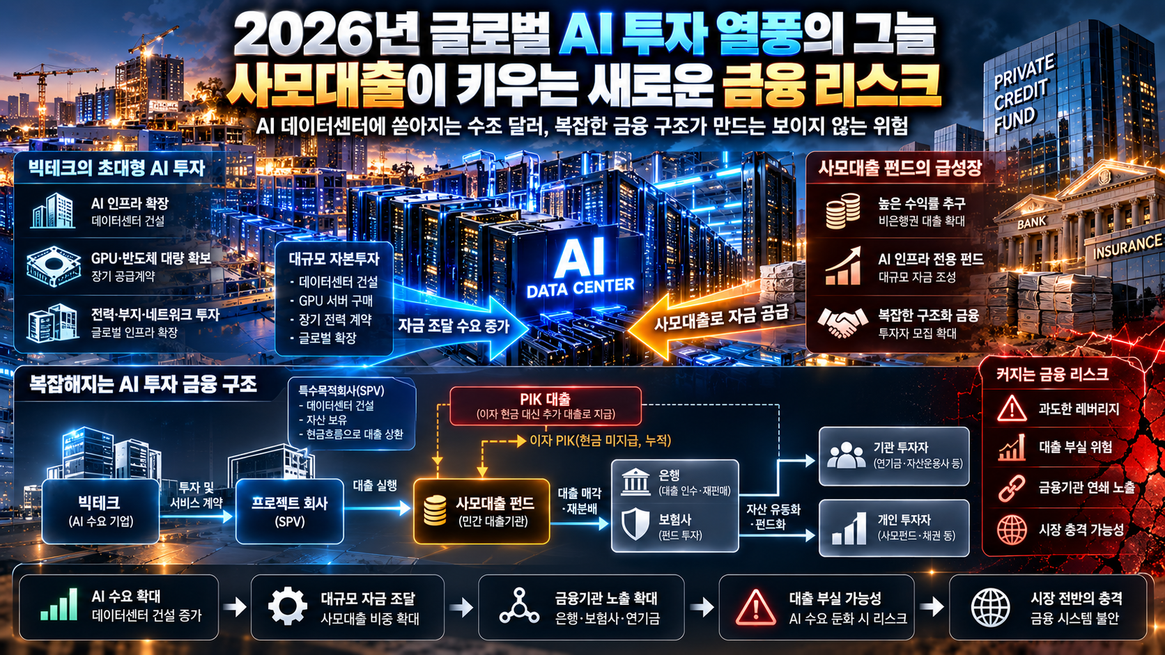 2026년 AI 투자와 사모대출 금융 리스크 구조
