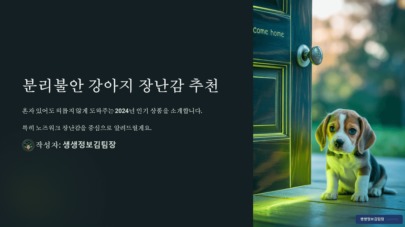 분리불안 강아지 장난감 추천 - 장난감 선택 요령, 사용 팁