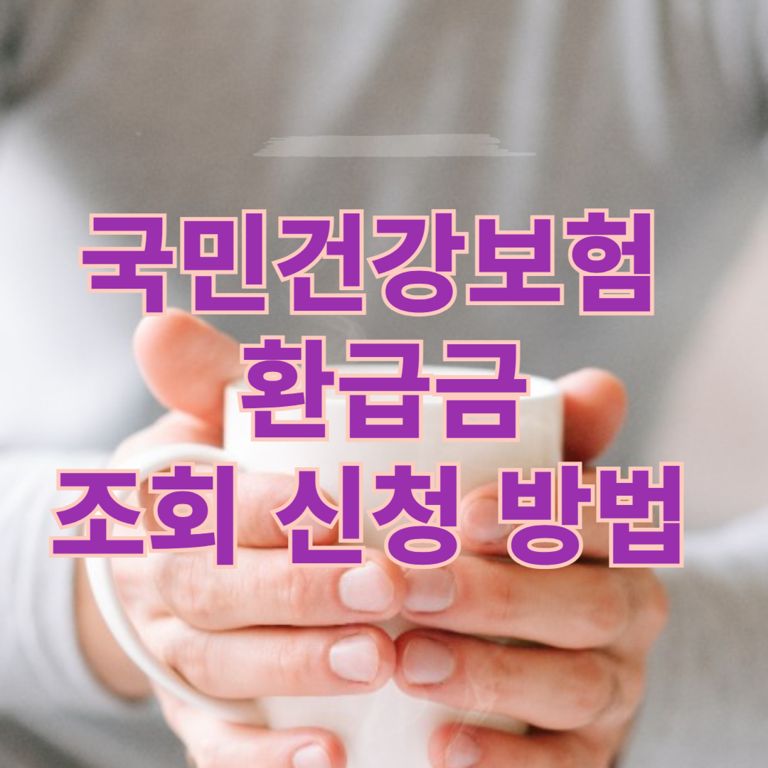국민건강보험 환급금 조회 신청 방법