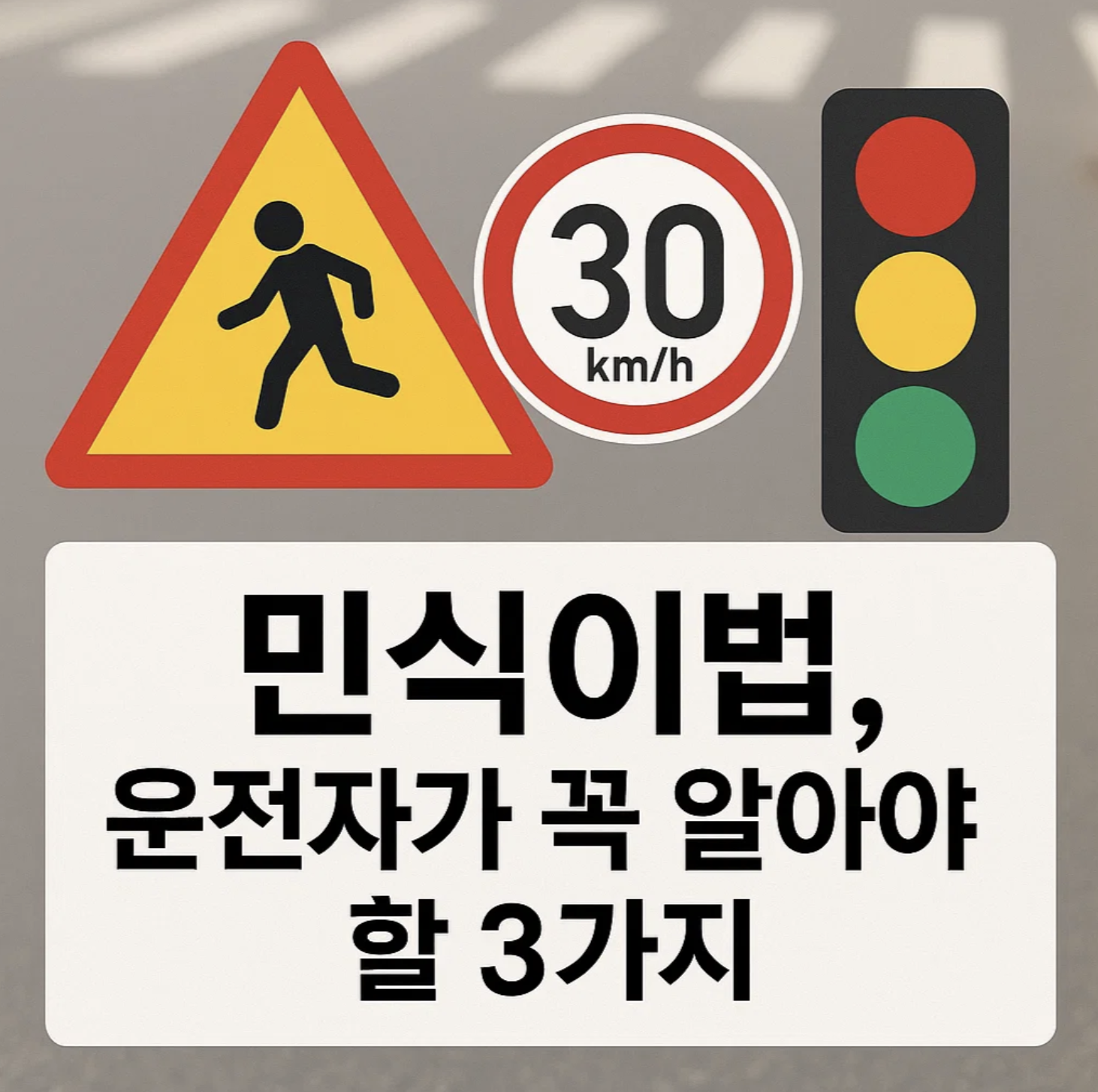 민식이법, 운전자가 꼭 알아야 할 3가지 (30km/h, 신호등)