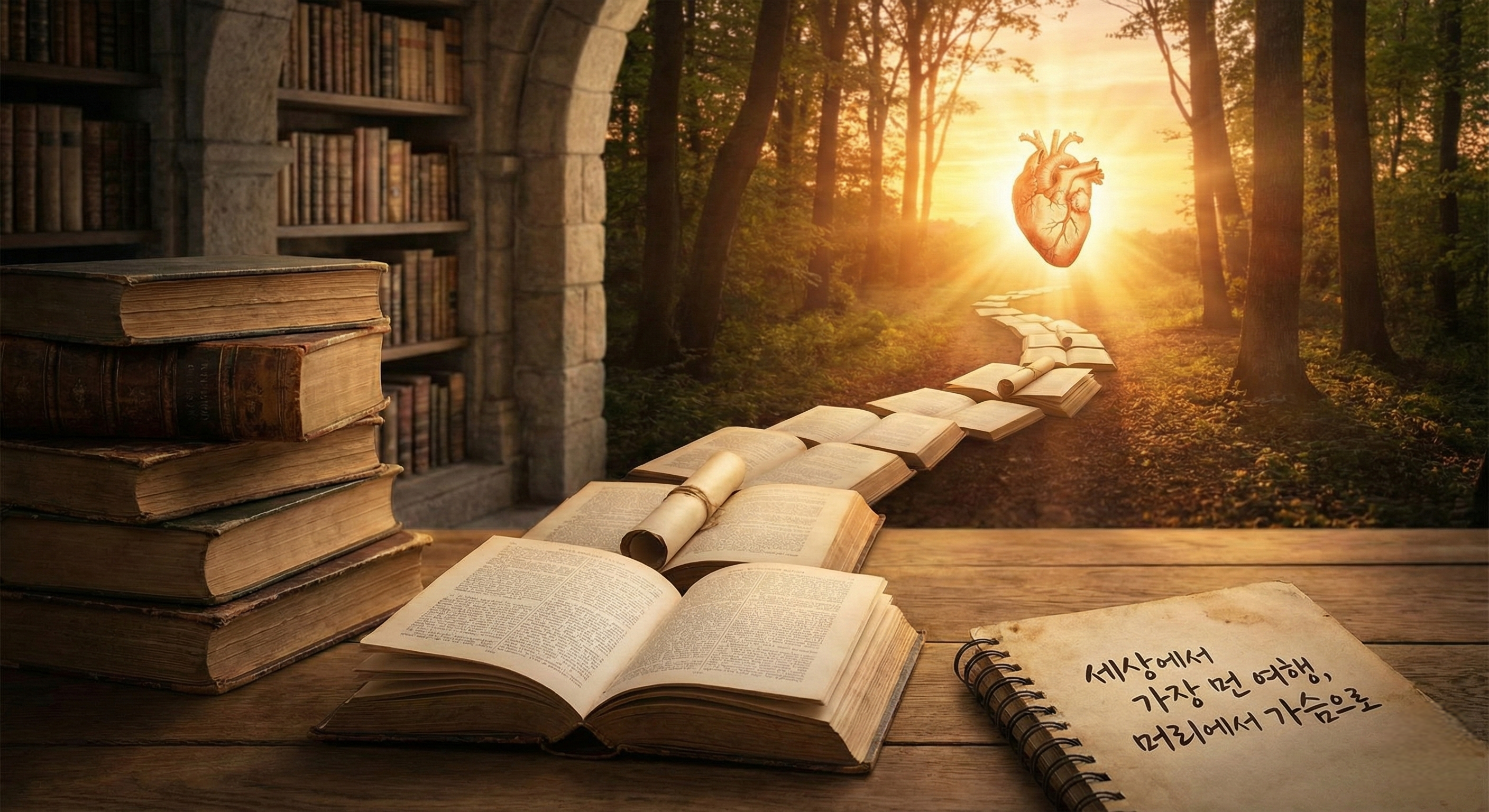 세상에서 가장 먼 여행은 '머리'에서 '가슴'까지의 여행입니다.