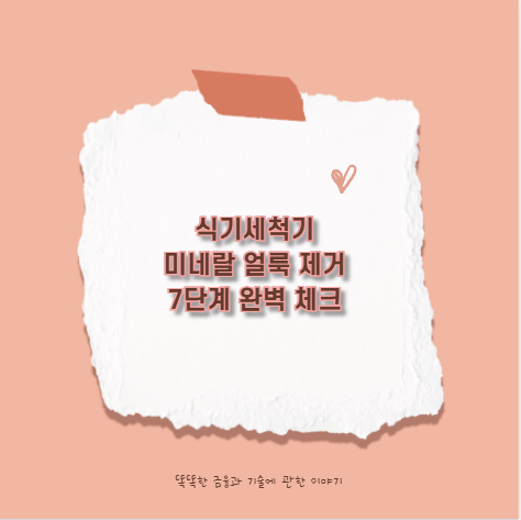 식기세척기 미네랄 얼룩 제거 7단계 완벽 체크