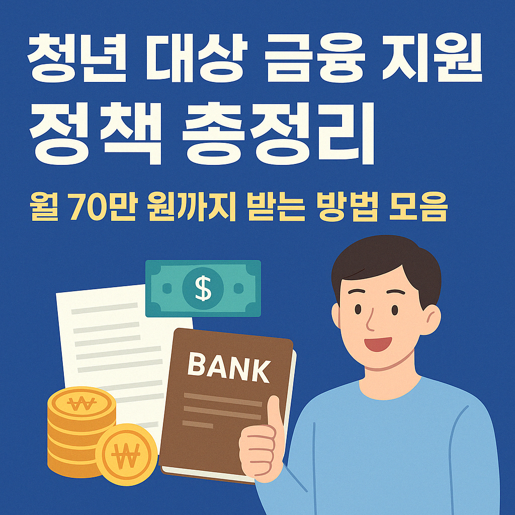 청년 대상 금융지원 정책 총정리 월70만원까지 받는 방법 모음