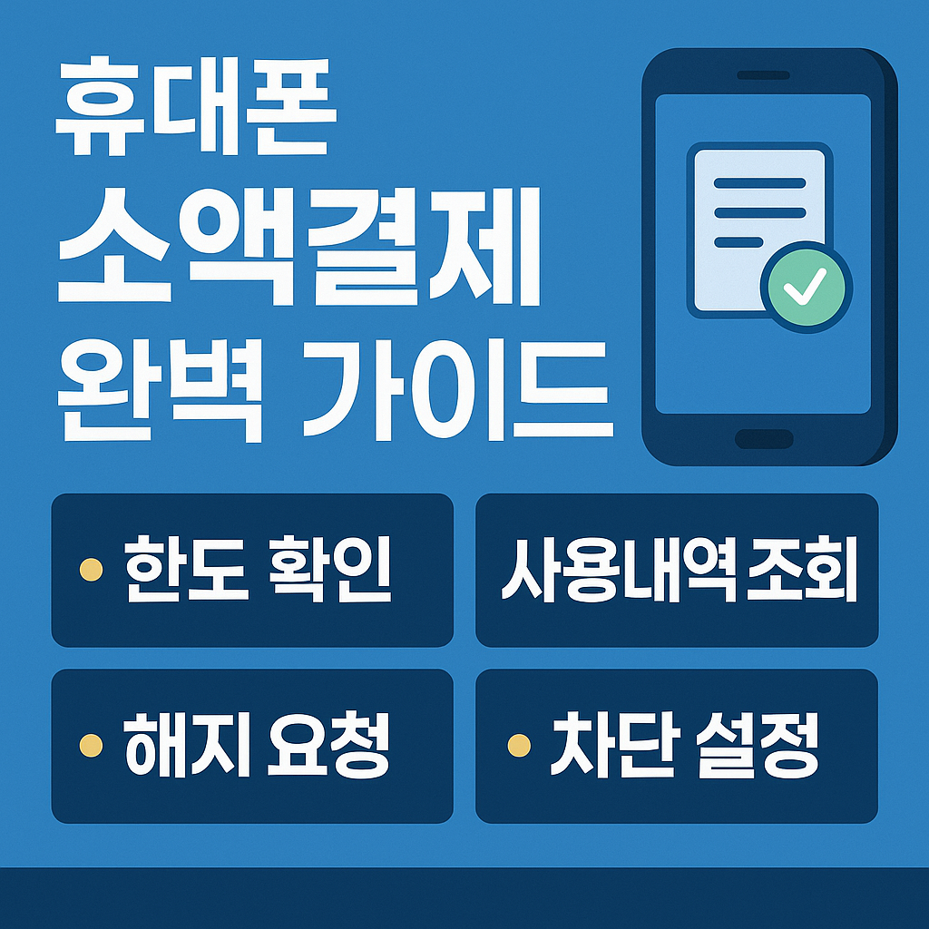 SKT 휴대폰 소액결제 설정부터 차단까지 완벽 정리