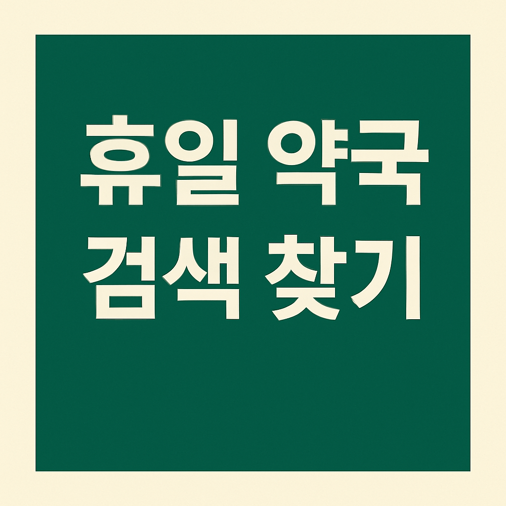 휴일 약국 검색 찾기
