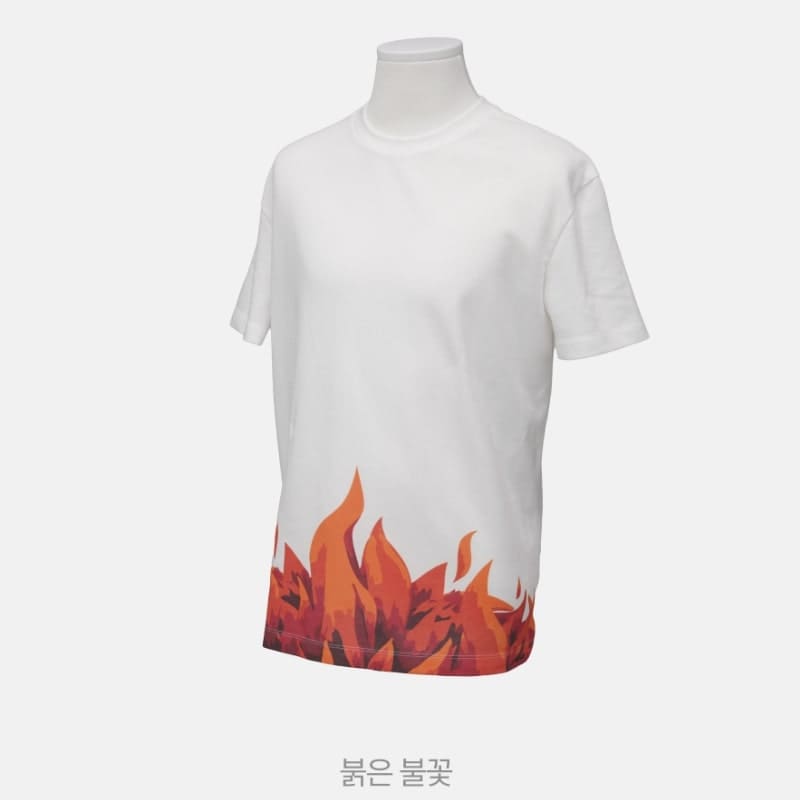 김어준의 더 파워풀 굿즈 불사조 로고 한정판 반팔 붉은 불꽃