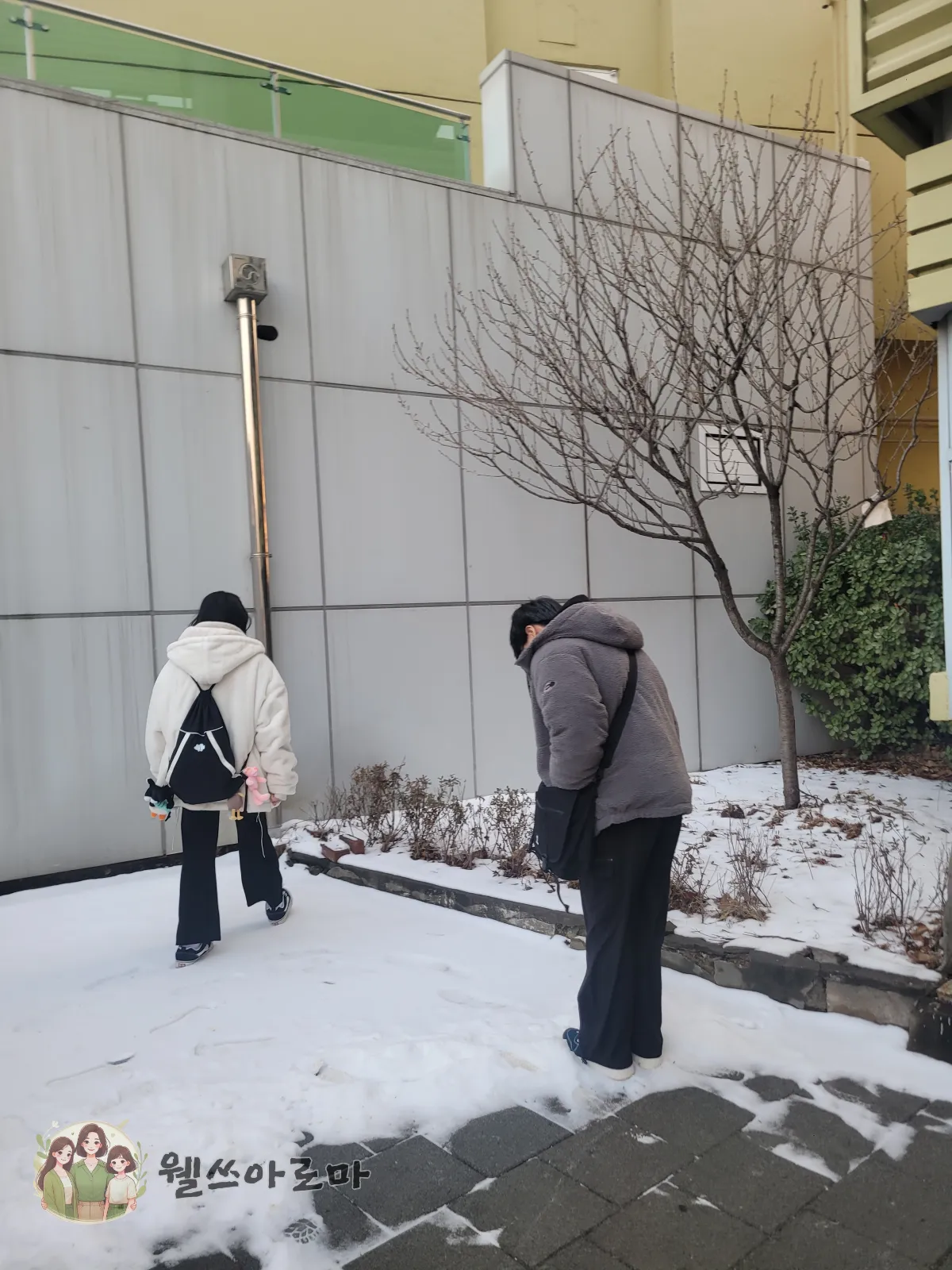 대한적십자사-본사공영주차장-눈쌓인 입구