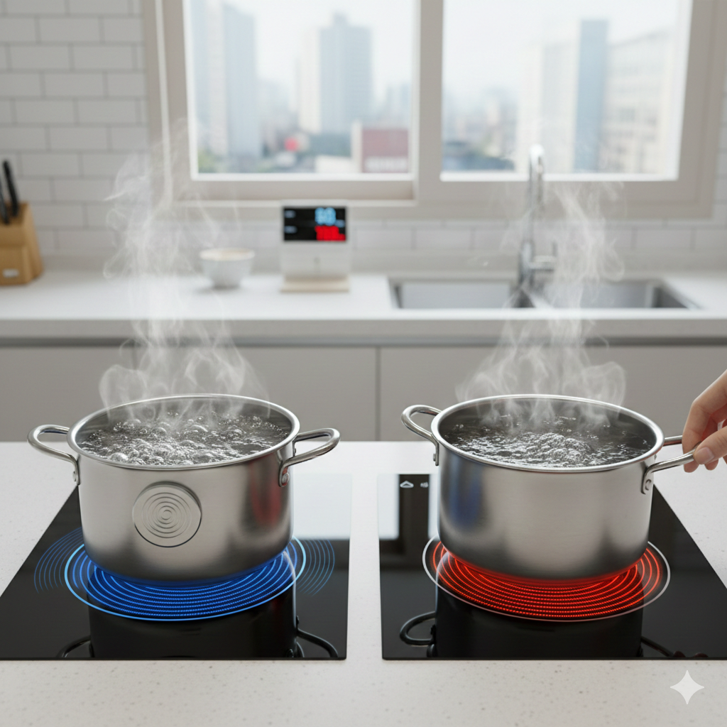 인덕션과 하이라이트 전기요금 차이 비교와 전용 용기 판별법 데이터